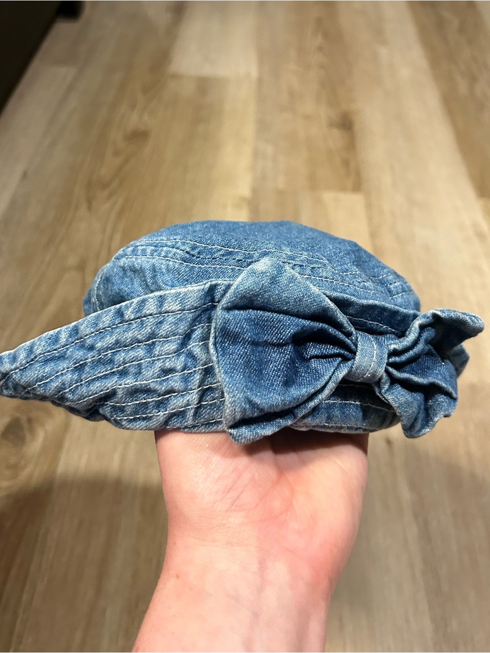 Carter's Denim Blue Bow Hat